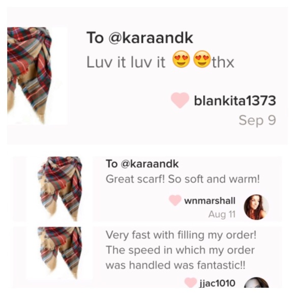 Flash Sale! Blanket Scarf, Plaid Blanket Scarf, - Picture 4 of 4