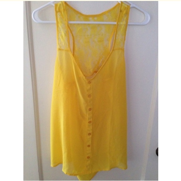 Cotton On Lace Yellow Sheer Tank