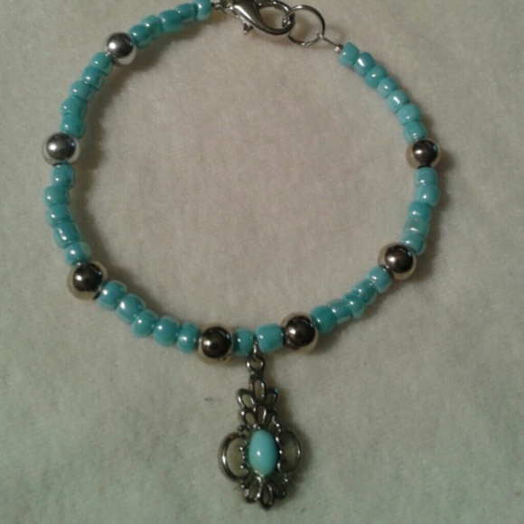 Light Blue & Silver Colored Bracelet