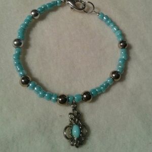 Light Blue & Silver Colored Bracelet