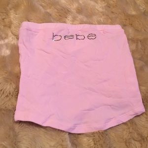bebe pink tube top
