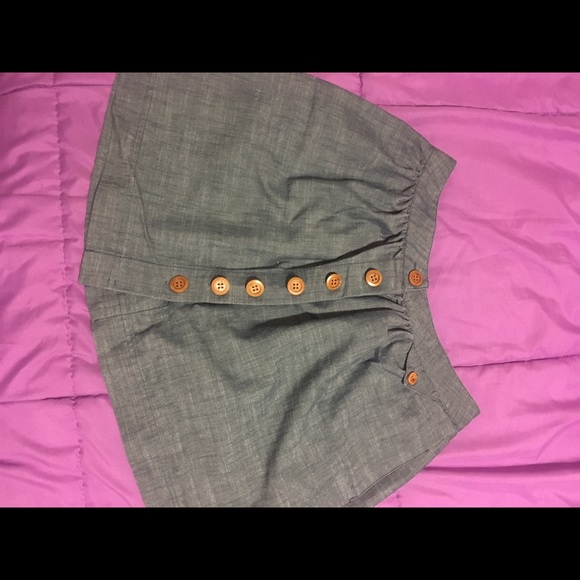 Jean button skirt