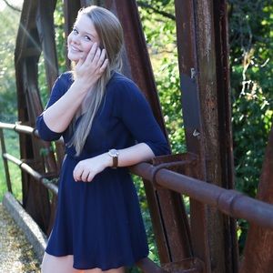 Nordstrom BP Lush Navy Blue Cross Dress