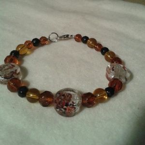 Bracelet with Amber Colored Beads