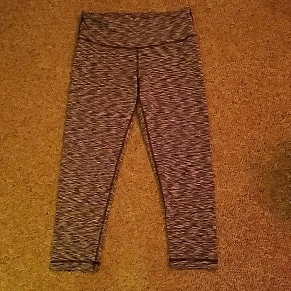 Stripy crop leggings