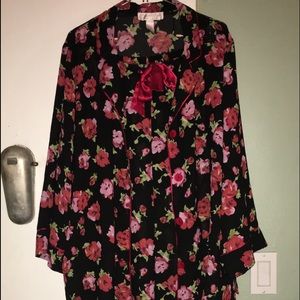 Oscar De La Renta Pink Label floral pajama set