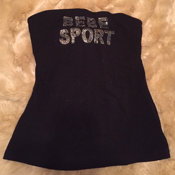 bebe sport black tube top - Picture 1 of 4
