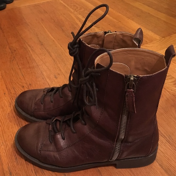 Nine West froyo combat boots (brown) - Picture 2 of 4