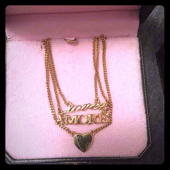 Juicy Couture Gold Tri-layer Necklace