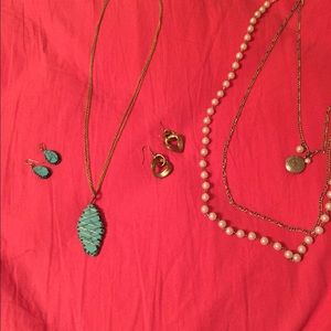 Necklaces and earrings