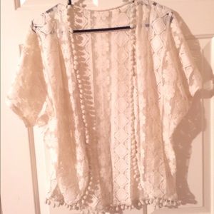 White cover light kimono cardigan