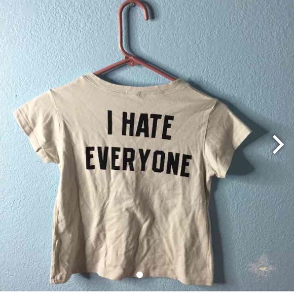 Brandy Melville I hate everyone tee