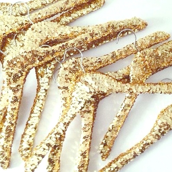 Set of 5 sequin hangers