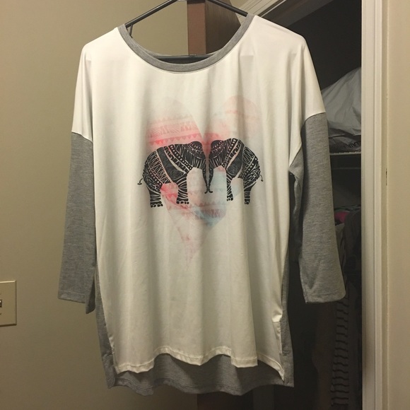 Cute hi low elephant blouse