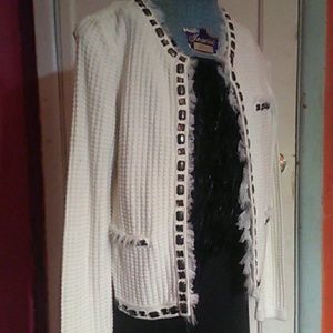 Knit gem encrusted sweater