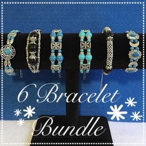 💥SOLD💥 NWOT Turquoise Beaded Bracelet Lot 6pcs