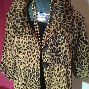 Leopard 'lets do brunch' jacket