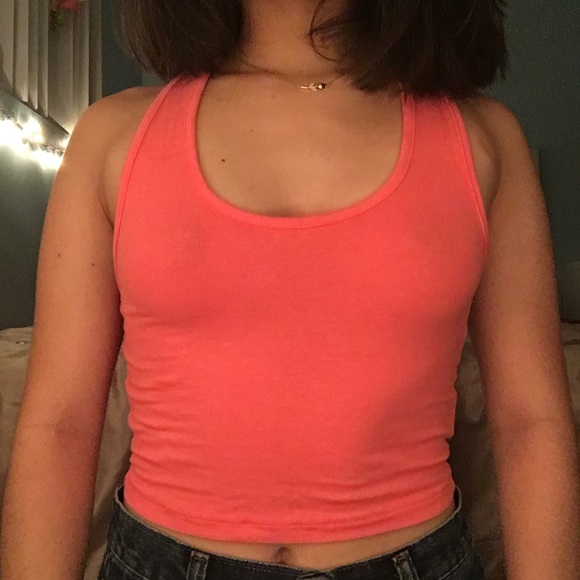 bright pink crop top