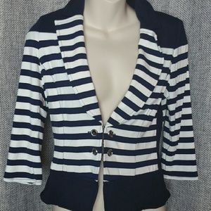 White house black market striped blazer