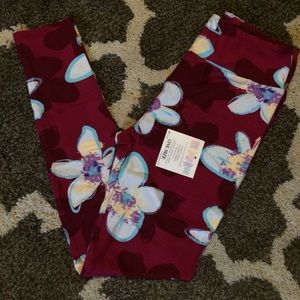 NWT Lularoe floral leggings OS