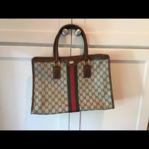 Vintage Gucci Monogram Briefcase, circa 1960