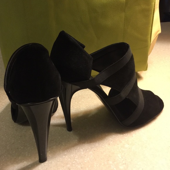 7 for all Mankind classy black suede heels size 9 - Picture 3 of 4