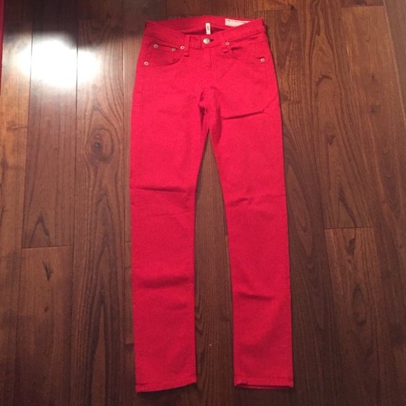 Rah & Bone Red Capri Cotton Skinny Jeans 25 - Picture 1 of 4