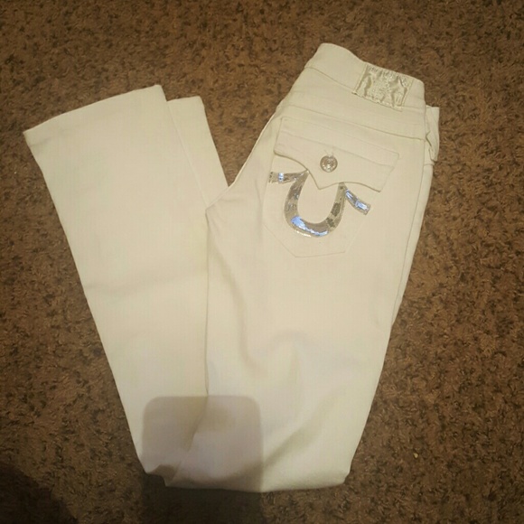 True Religion white jeans