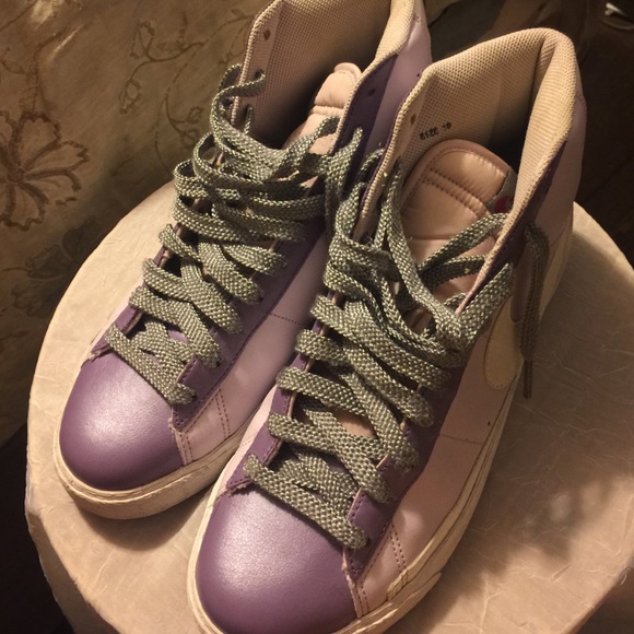 Lavender Nike Blazers (Size 10)