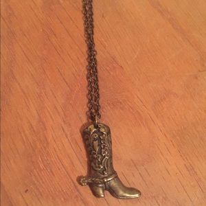 Cowgirl boots necklace