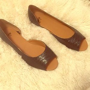 H&M peep toe flats