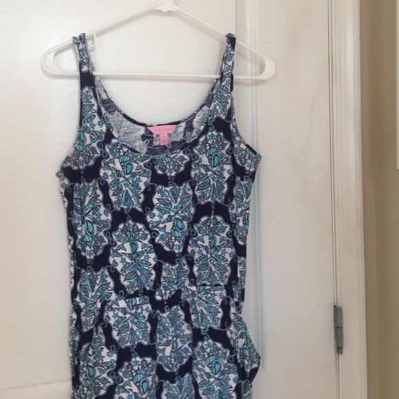 Lilly Pulitzer blue seashell dress size M.