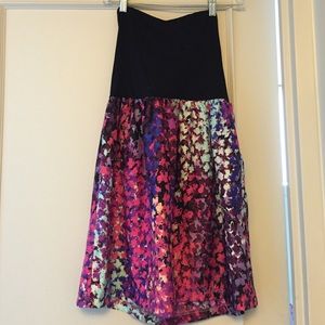 AQUA strapless dress