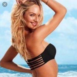 Victoria's Secret black bandeau with strappy back