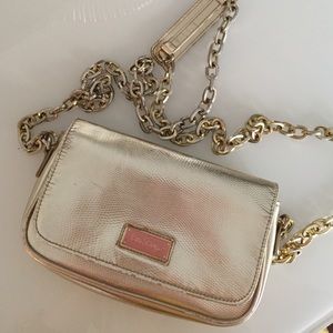Lilly Pulitzer gold crossbody clutch purse
