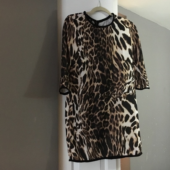 Mango Animal Print Short Dress