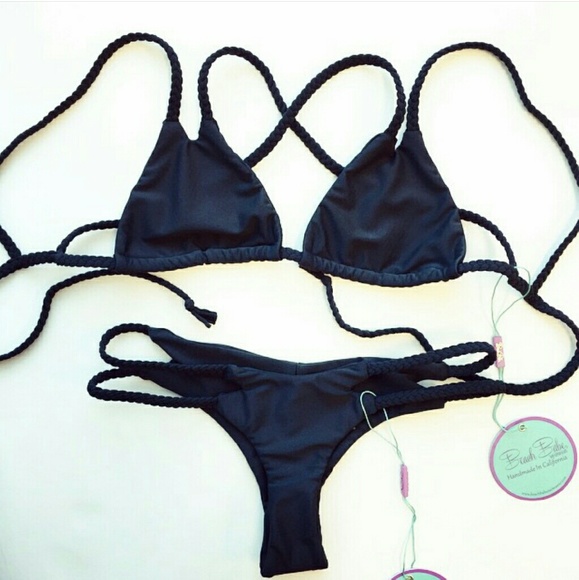 Beach Babe Orabella set in Charcoal - Picture 2 of 3