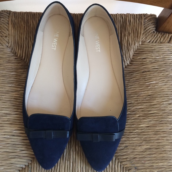 Navy blue NINE WEST SAXIPHONE FLATS