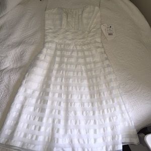 David's bridal strapless organza dress