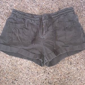 Army green shorts