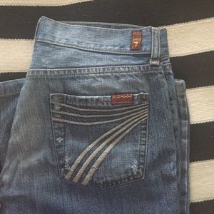 7 for all mankind dojo flare cropped jeans