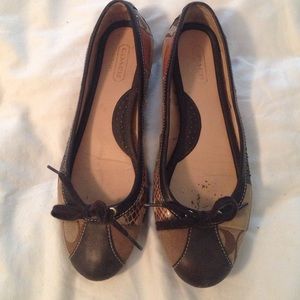 Coach patchwork flats