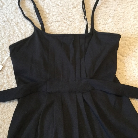 Black pleated spaghetti strap top. - Picture 2 of 2