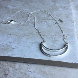Sterling Silver Moon Charm Necklace