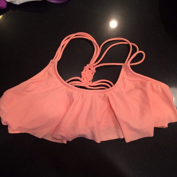 Mossimo Supply Co. Peach Flounce Swim Top