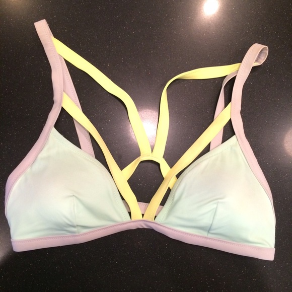 Victoria's Secret Neon Bandage Swim Top