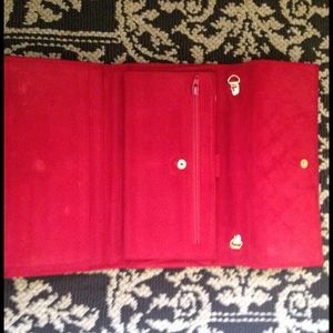 St. John red evening shoulder bag\wallet