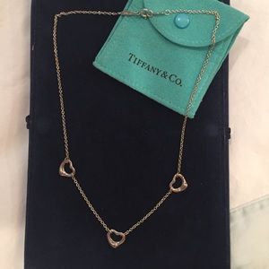 Tiffany & Co open hearts sterling silver necklace
