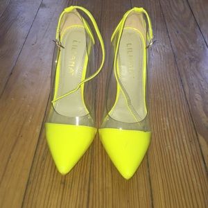 Neon Pointed Toe Heels
