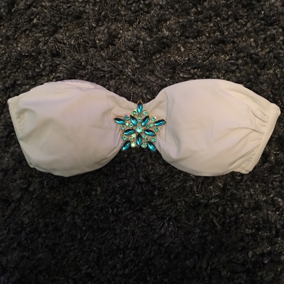 White Victoria's Secret Strapless Bathing Suit